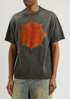 Saint Mxxxxxx X Denim Tears Printed Cotton T-shirt Black