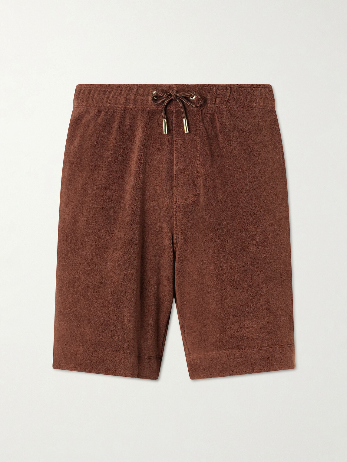 Orlebar Brown - Marling Solid Cotton Organic Terry Shorts - Brown