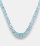 Ileana Makri 18k white gold necklace with aquamarines