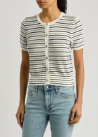 Rag & Bone Dina Striped Cotton-blend Cardigan Stripe