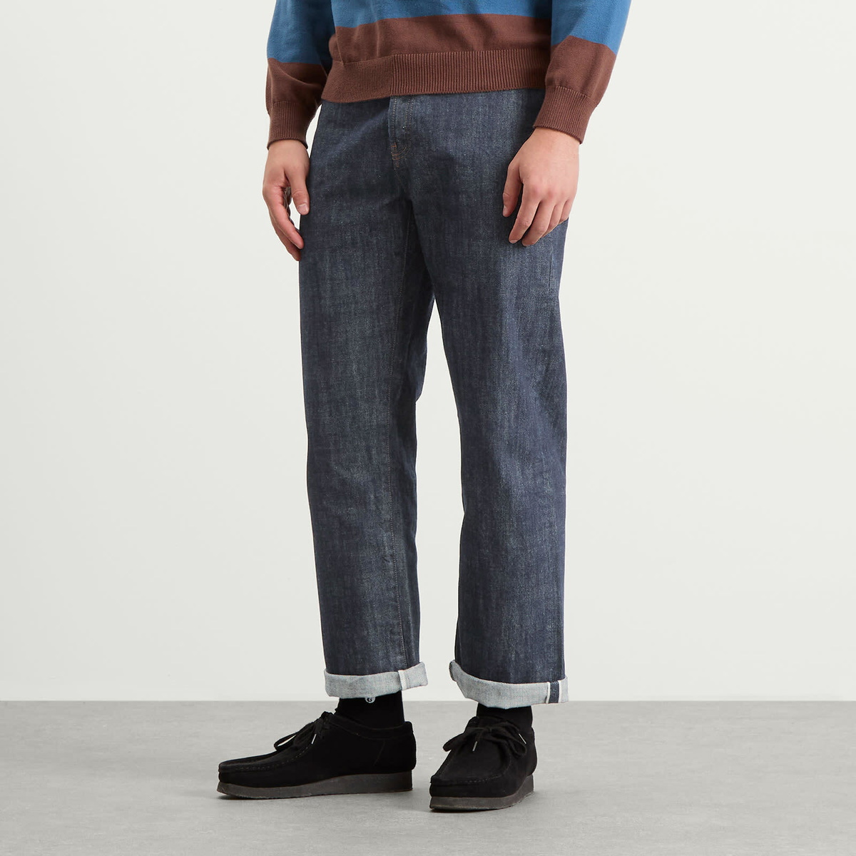 Dubbleware Men's Straight Leg Selvedge Denim Jeans in Indigo