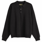 Uniform Bridge Men's Knitted Polo Shirt in Black