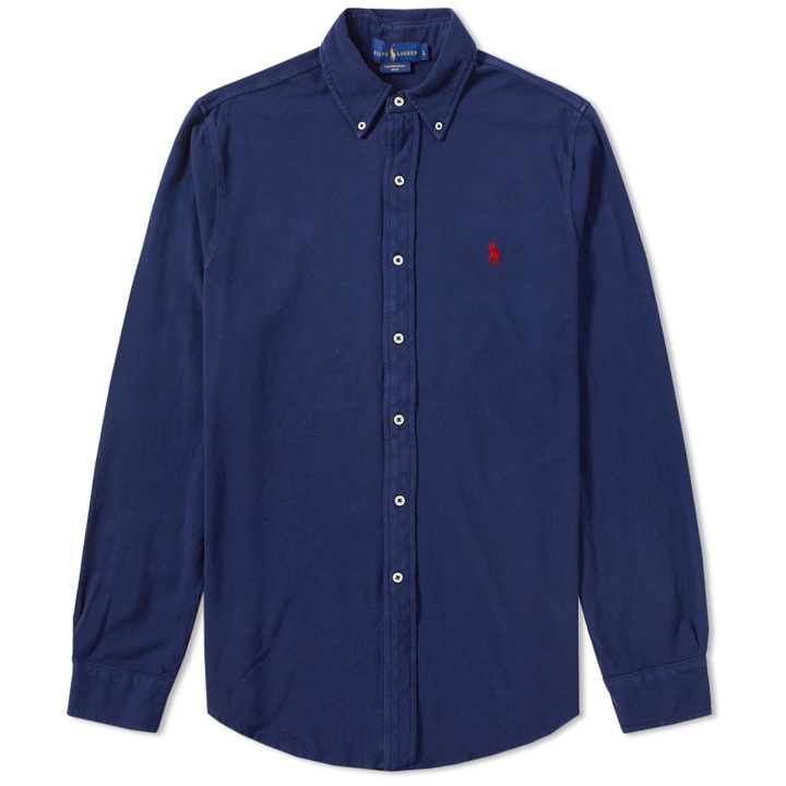 Photo: Polo Ralph Lauren Slim Fit Button Down Pique Shirt