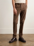 Ralph Lauren Purple label - Eaton Slim-Fit Straight-Leg Garment-Dyed Stretch-Cotton Twill Chinos - Brown