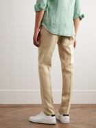 Incotex - Slim-Fit Linen Trousers - Neutrals