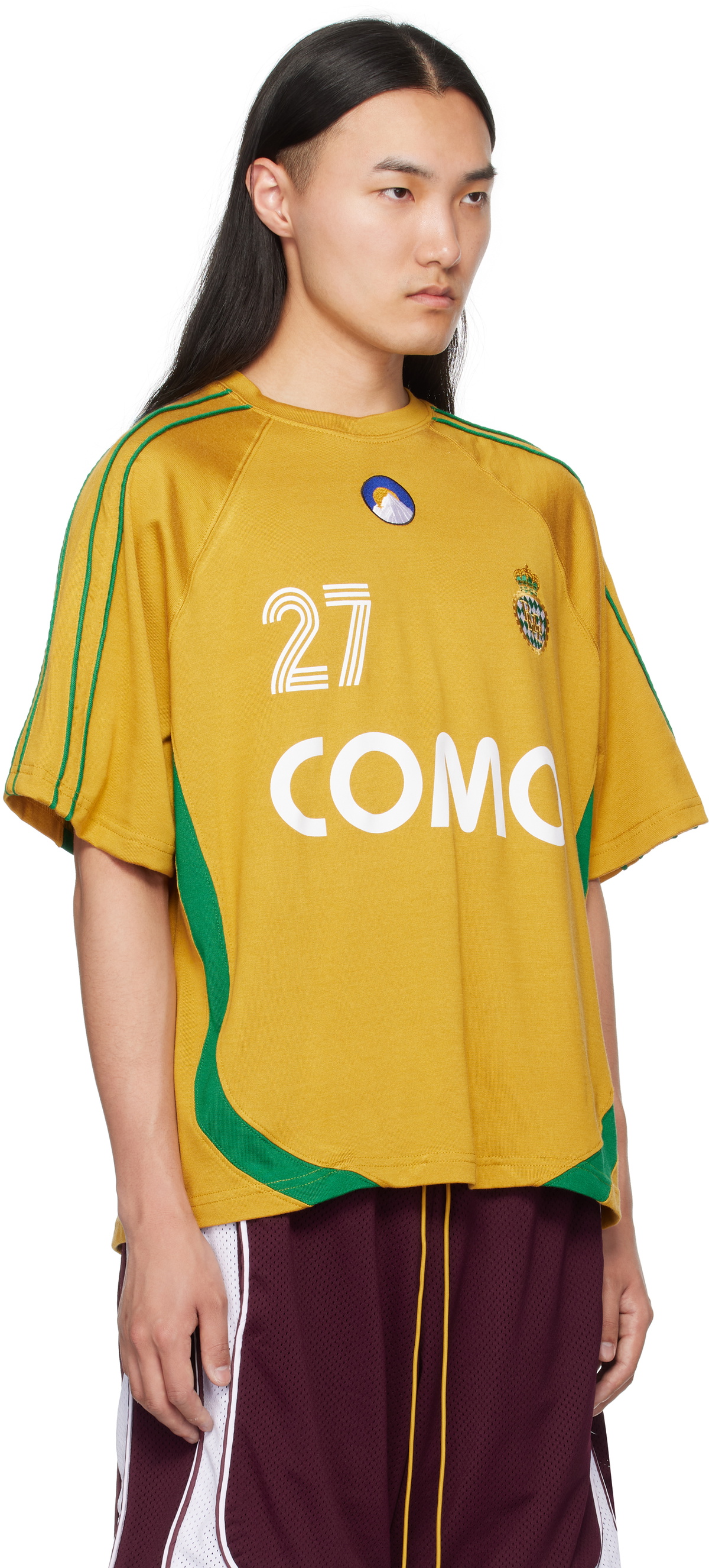 Rhude Yellow 'Rhude 27' Jersey