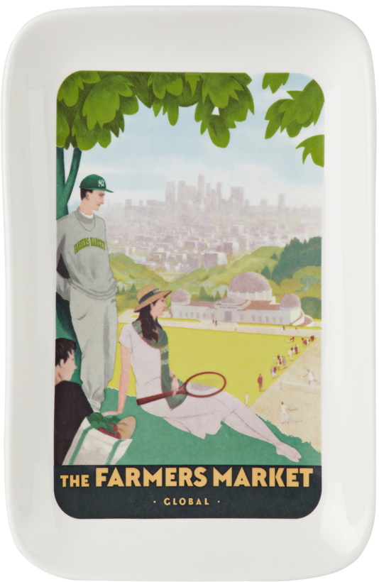 Photo: The Farmers Market Global White Art Deco Painting Ash Tray
