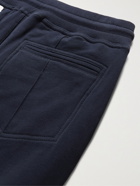 Brunello Cucinelli - Tapered Loopback Cotton-Jersey Sweatpants - Blue