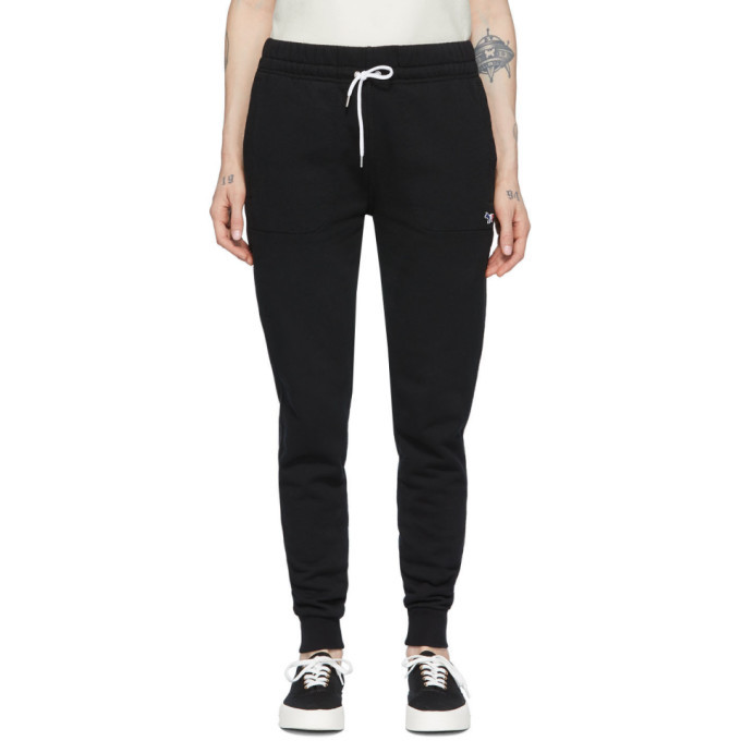 Photo: Maison Kitsune Black Tricolor Fox Lounge Pants