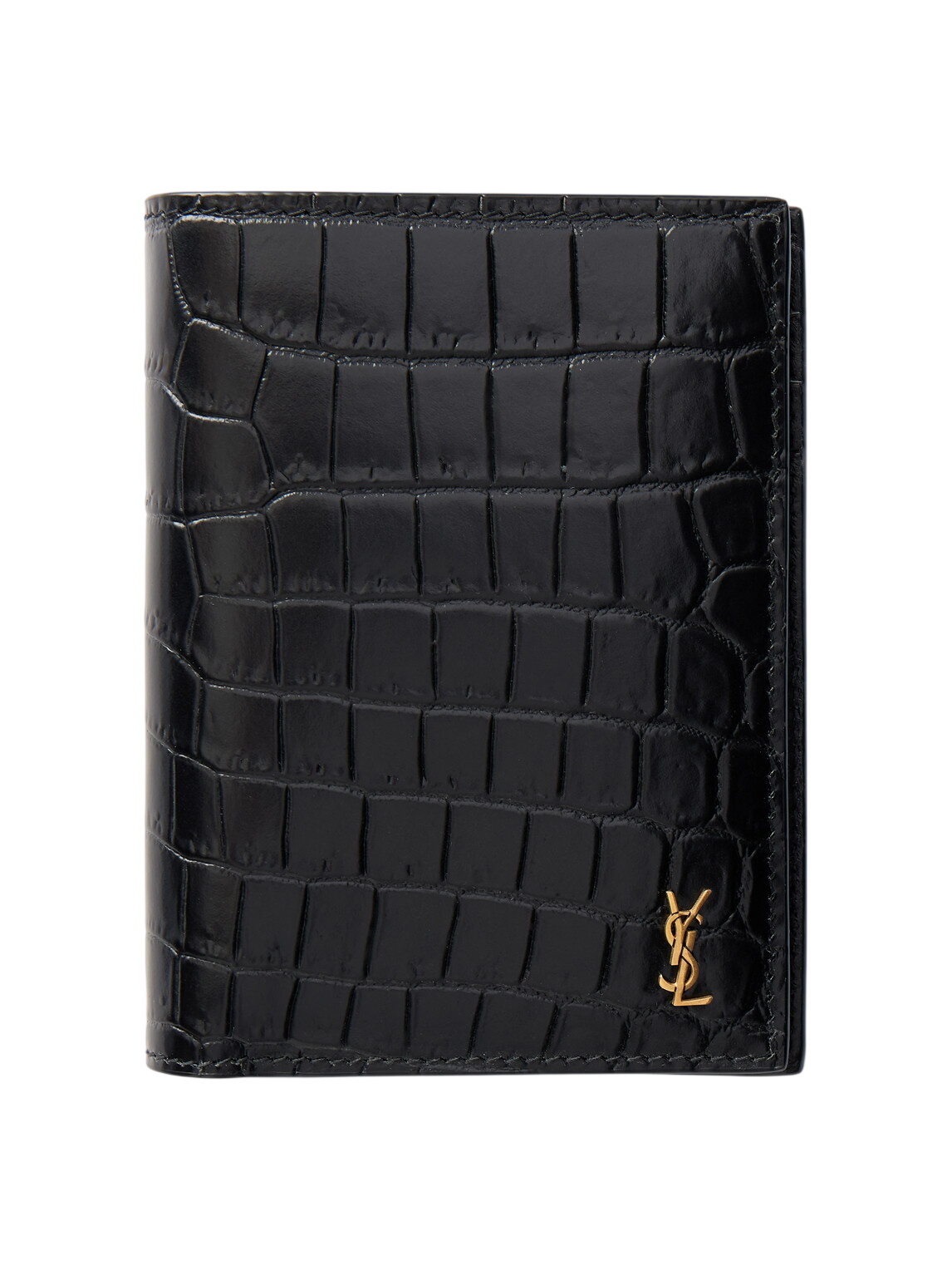SAINT LAURENT - Logo-Debossed Leather Bifold Wallet - Black Saint