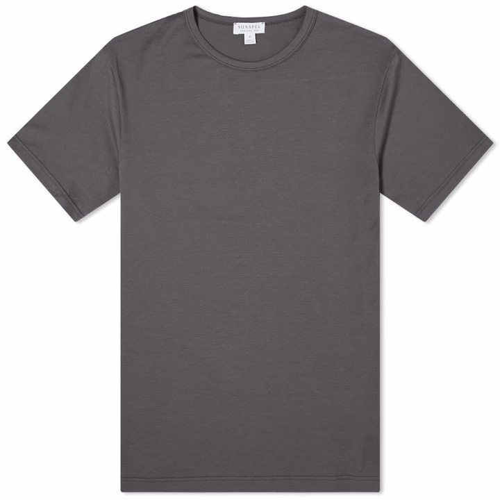 Photo: Sunspel Men's Classic Crew Neck T-Shirt in Charcoal