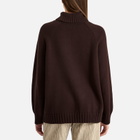 DONNI. Women's Cotton Cashmere Turtleneck Jumper in Espresso