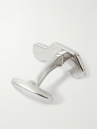 Paul Smith - Logo-Engraved Silver-Tone and Enamel Cufflinks