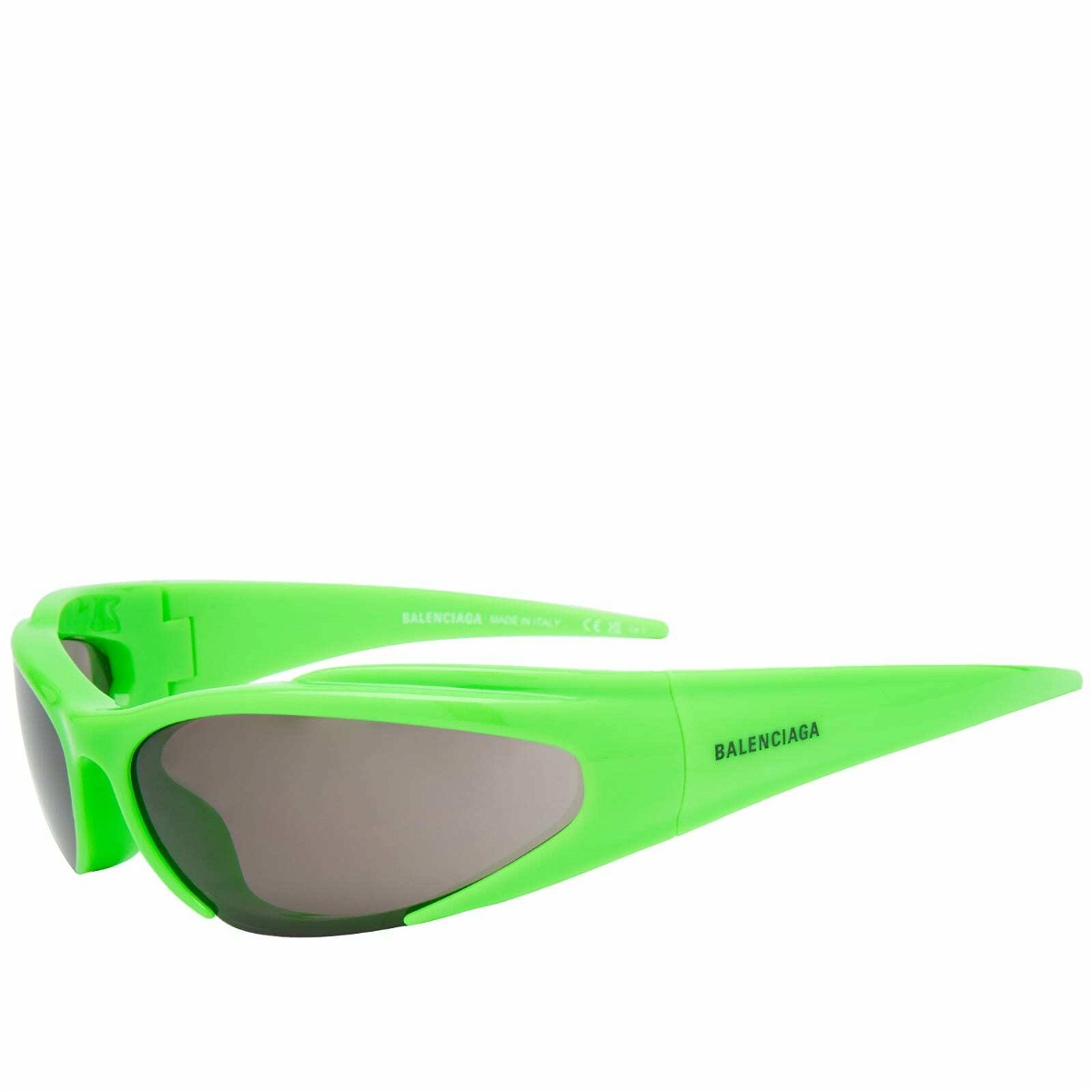 Photo: Balenciaga Eyewear BB0253S Sunglasses in Green/Grey