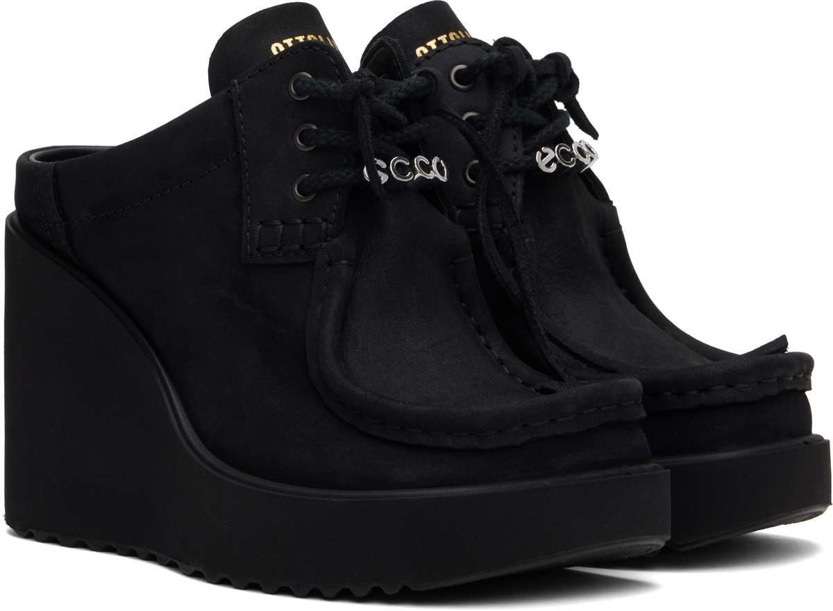 Ottolinger Black ECCO.kollektive Edition Joke Wedge Mules