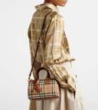 Burberry Burberry Check leather-trimmed bowling bag