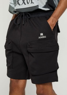 Amiri MA Logo Jersey Cargo Shorts Black