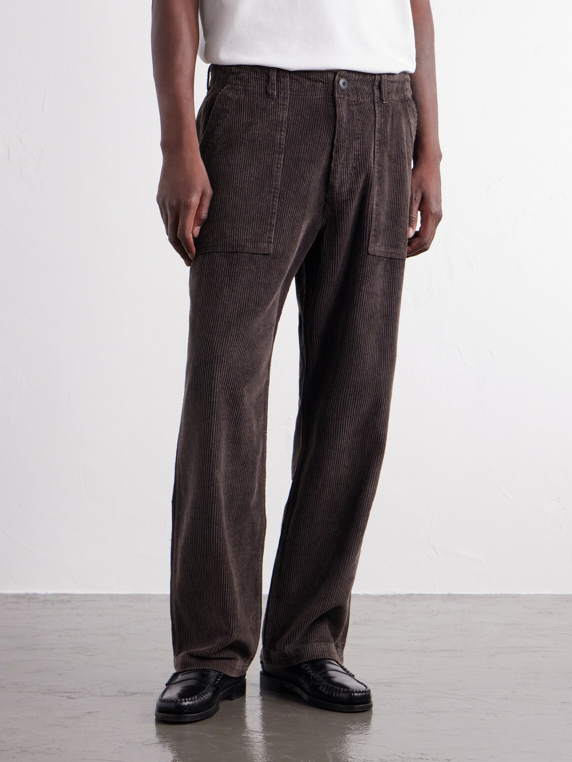 FrizmWORKS - Straight-Leg Cotton-Corduroy Trousers - Brown