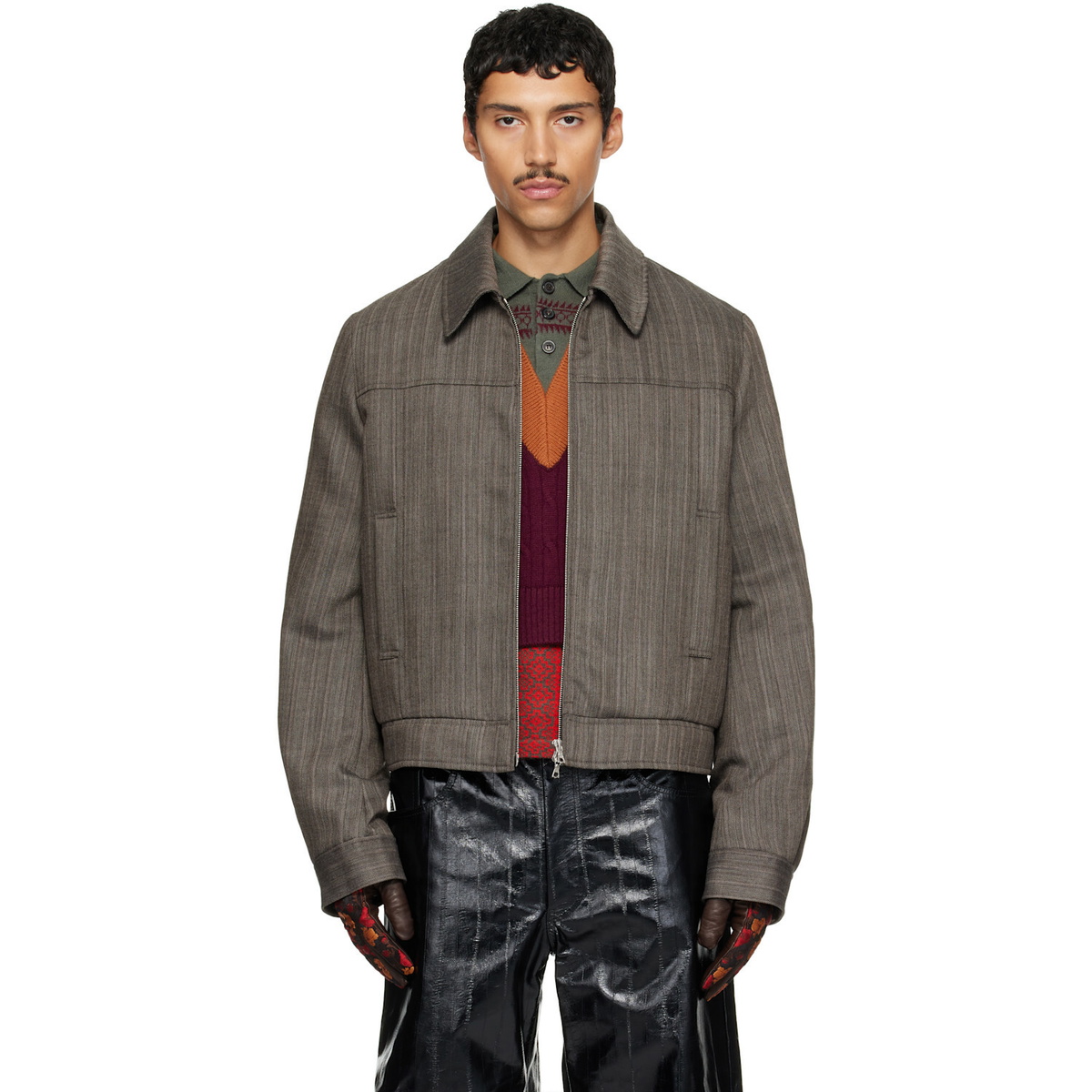 Dries Van Noten Brown Wool Jacket