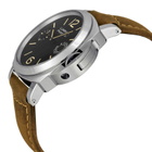 Panerai Luminor Marina Black Dial Tan Leather Mens Watch PAM00590