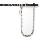 Martine Rose - Logo-Embellished Leather and Silver-Tone Belt - Black