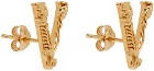 Versace Gold Virtus Stud Earrings