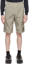 C.P. Company Taupe Nylon Shorts