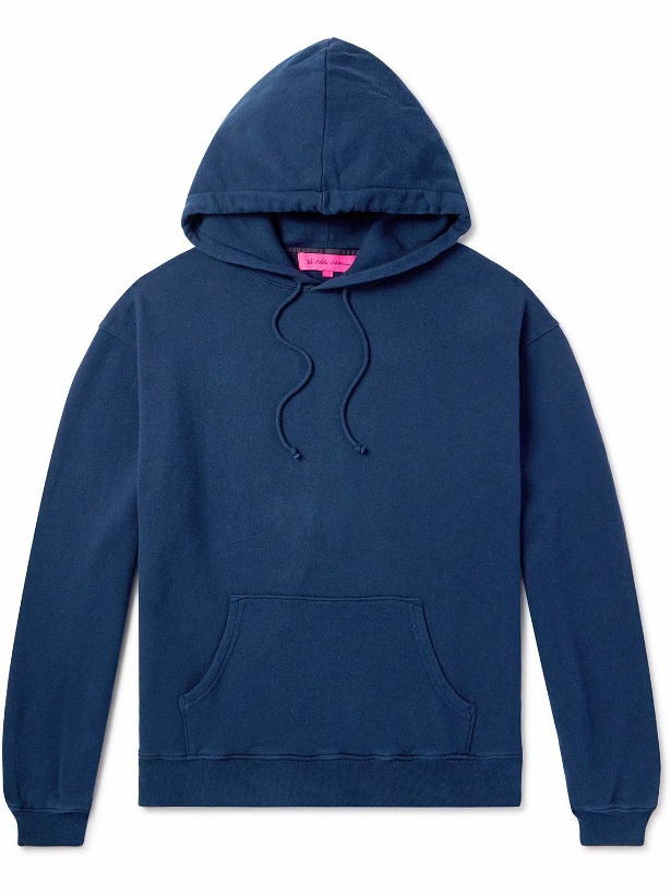Photo: The Elder Statesman - Daily Cotton and Cashmere-Blend Hoodie - Blue