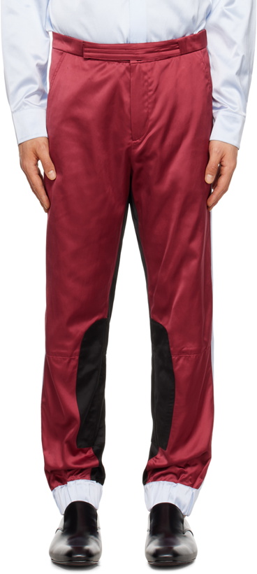 Photo: Dries Van Noten Red Paneled Trousers