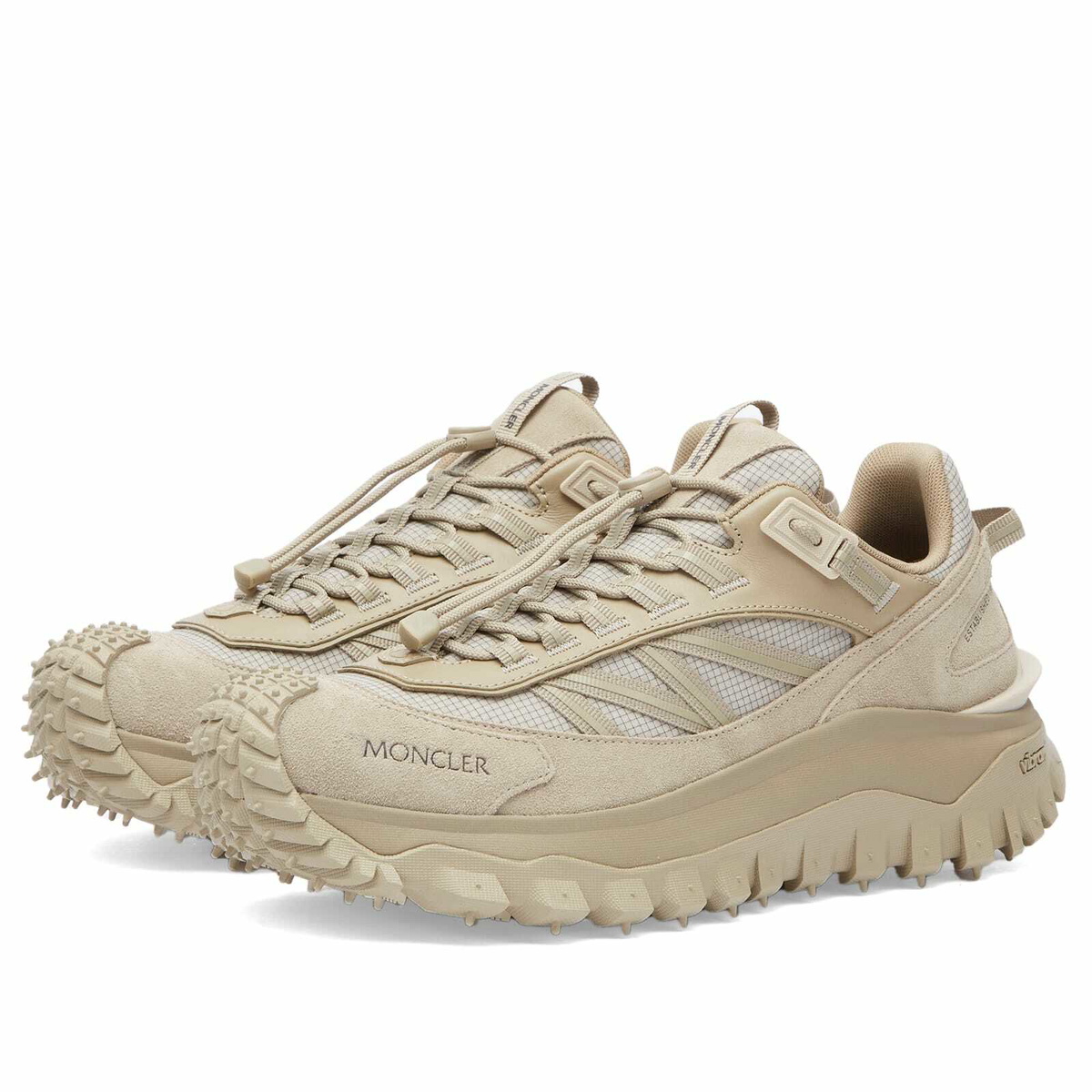 Moncler Men's Trailgrip Low Top Sneakers in Beige Moncler
