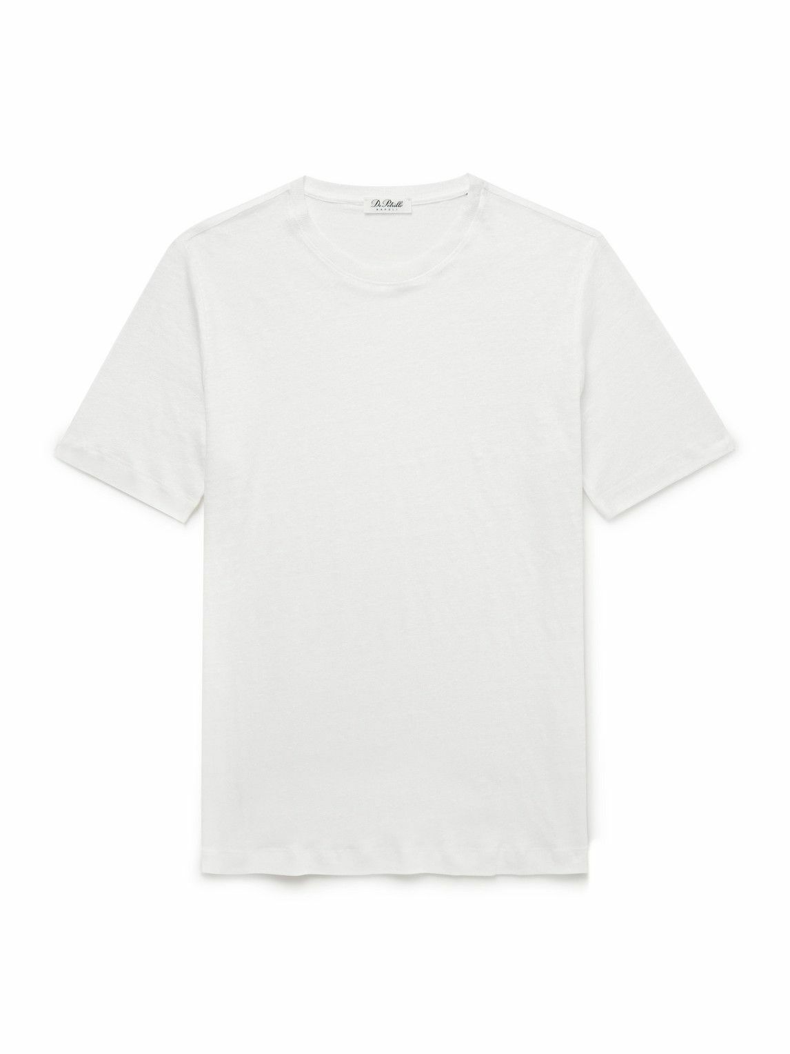 De Petrillo - Linen-Jersey T-Shirt - White