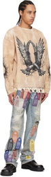 Who Decides War Beige Soaring Window Crewneck Sweatshirt