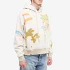 Palm Angels Men's Neon Palm Popover Hoody in Off White/Multi