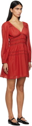 SEA NY Red Nomi Solid Tunic Minidress