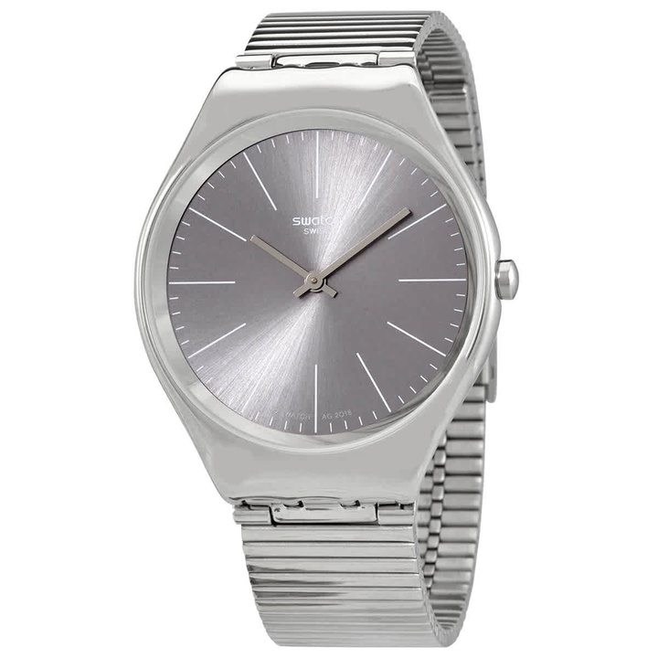 Photo: Swatch Skinsteel Purple Dial Unisex Watch SYXS123GG
