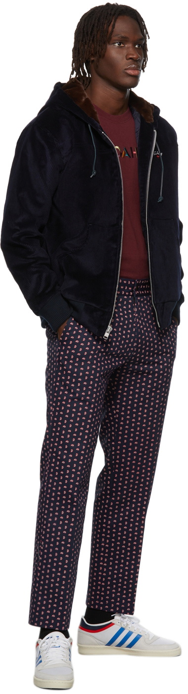 Noah Navy Paisley Work Trousers Noah NYC