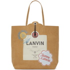 Lanvin Beige and Yellow Shopping Tote