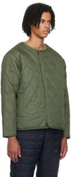 TAION Khaki Zip Reversible Down Jacket