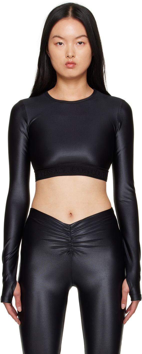 Verzorger bedrijf stapel Versace Jeans Couture Black Elasticized Long Sleeve T-Shirt Versace