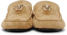 Versace Brown Suede 'La Medusa' Loafers