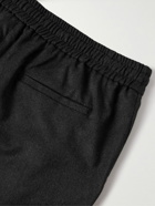 De Bonne Facture - Straight-Leg Wool-Flannel Drawstring Trousers - Gray