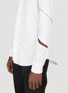 Zip Detail Long Sleeved Shirt in White