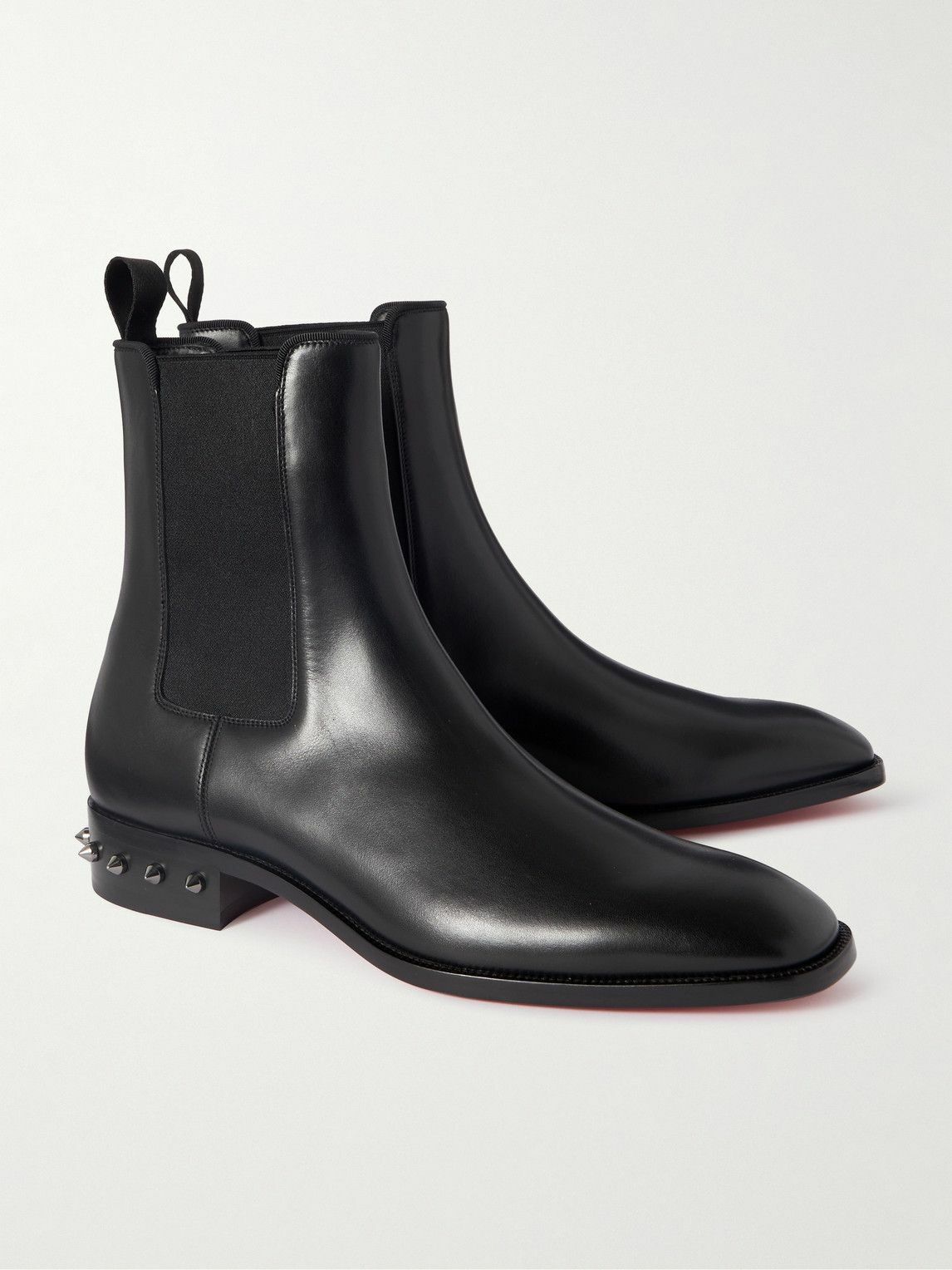 Black studded Leather Men\'s Chelsea Boot Studded Leather Chelsea Boots For Men main image 3