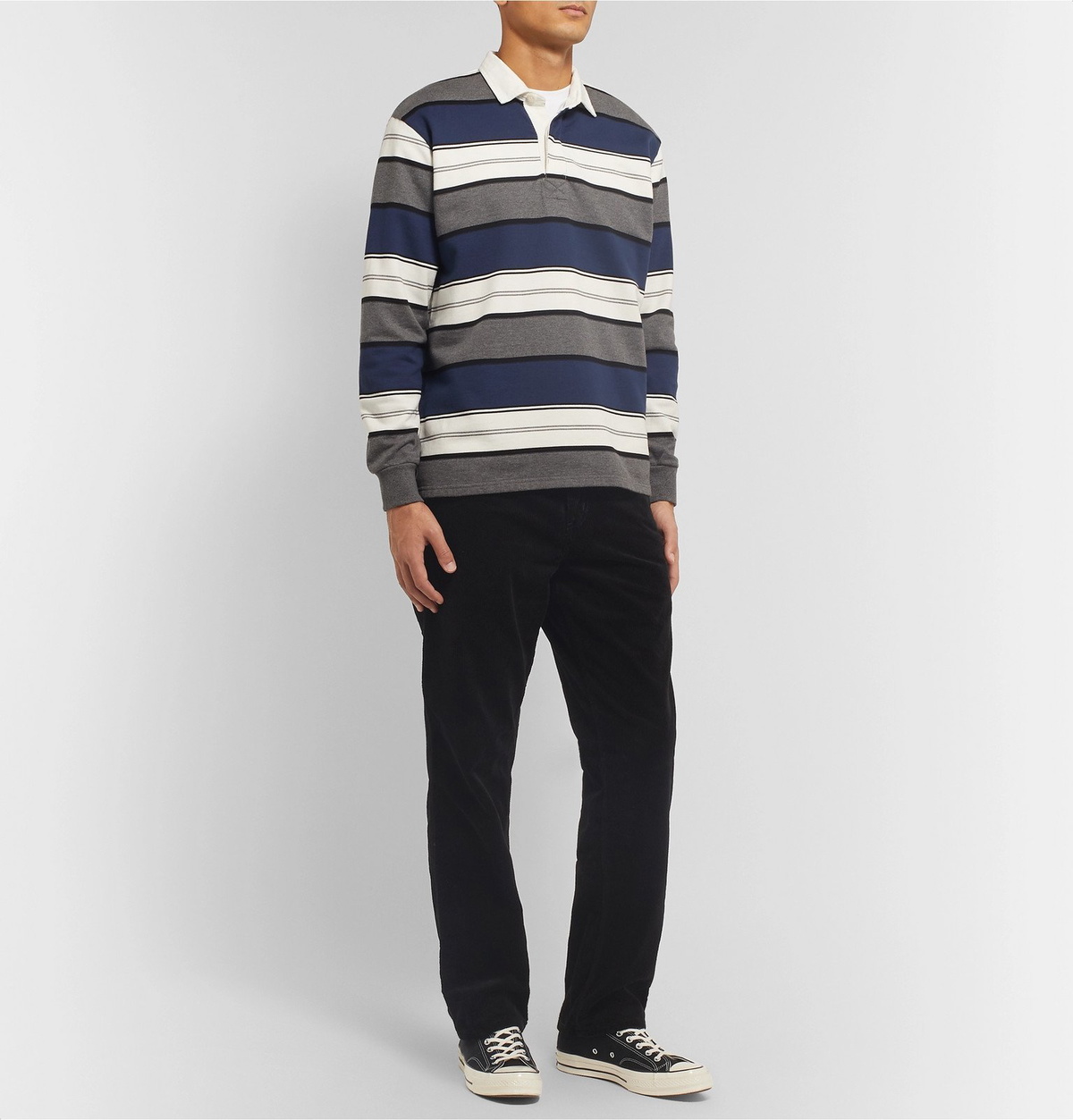 Pop Trading Company - Carhartt WIP Black Cotton-Corduroy Trousers 