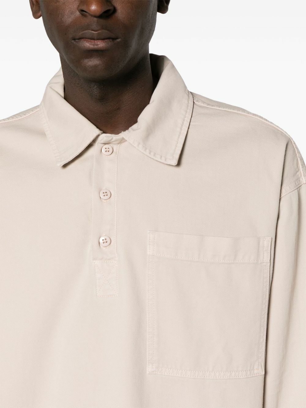 The Frankie Shop Neutral Ray Cotton Polo Shirt