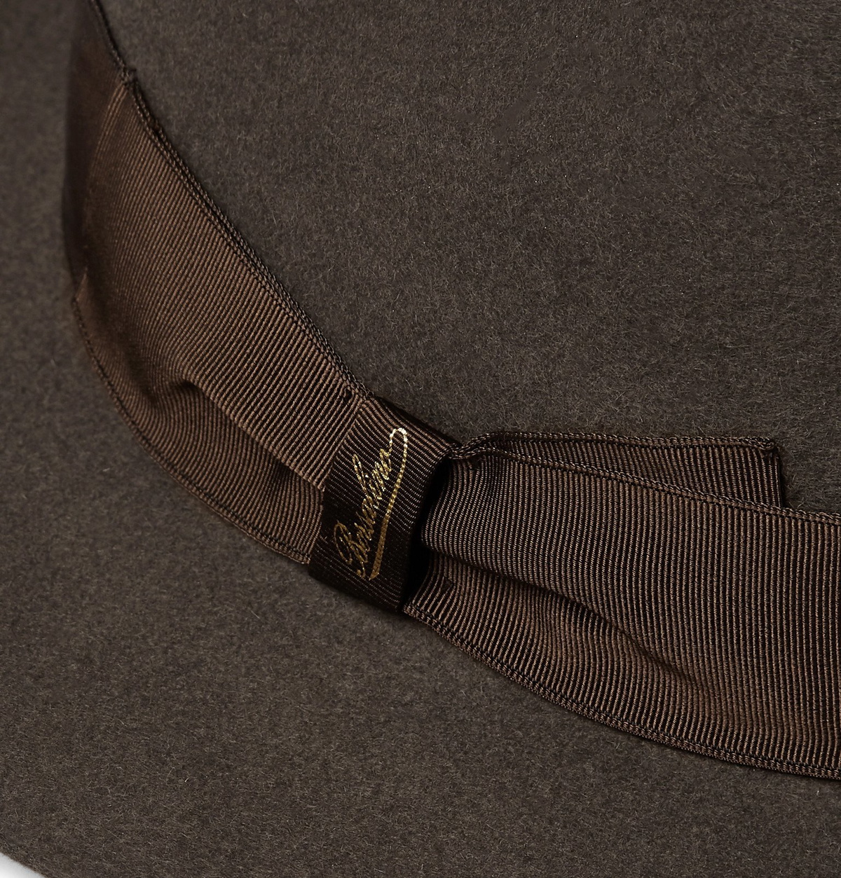 Borsalino - Grosgrain-Trimmed Rabbit-Felt Fedora - Brown