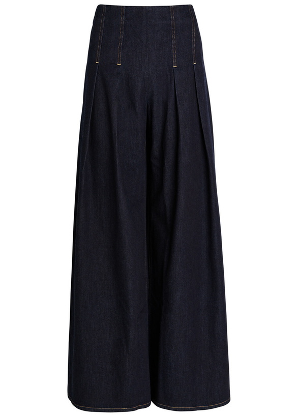 Photo: Alice + Olivia Henry Pleated Wide-leg Denim Trousers