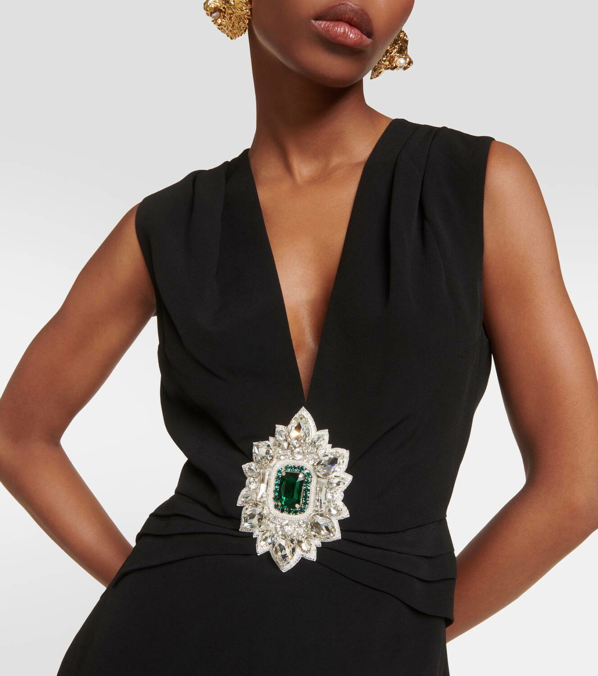Balmain Embellished crêpe jumpsuit