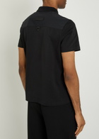 Moose Knuckles Dalon Panelled Piqué Cotton Polo Shirt Black