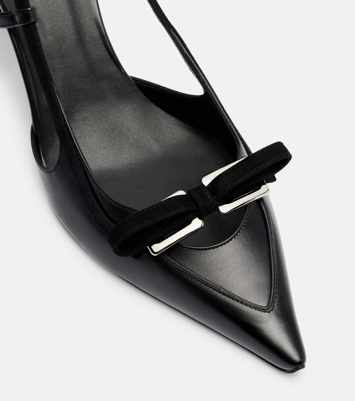 Roger Vivier Virgule 75 leather slingback pumps